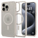 Spigen Ultra Hybrid Mag Case with MagSafe for iPhone 15 Pro - Matte Natural Titanium - Cell phone cases