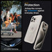 Spigen Ultra Hybrid Mag Case with MagSafe for iPhone 15 Pro - Matte Natural Titanium - Cell phone cases