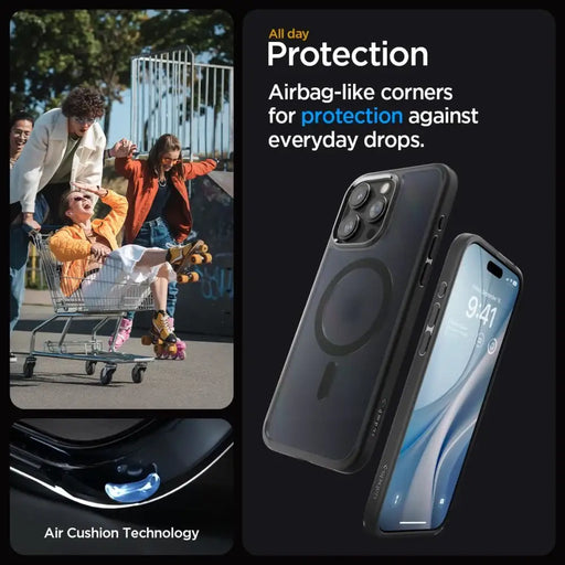 Spigen Ultra Hybrid Mag Case with MagSafe for iPhone 15 Pro Max - Clear Black - Cell phone cases and covers<<<HurtelXML