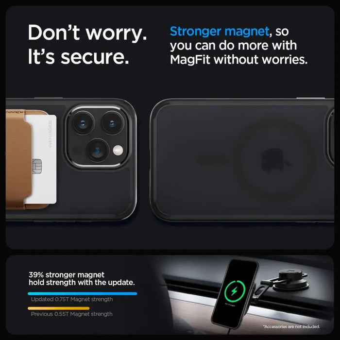 Spigen Ultra Hybrid Mag Case with MagSafe for iPhone 15 Pro Max - Clear Black - Cell phone cases and covers<<<HurtelXML
