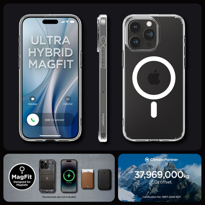Spigen Ultra Hybrid Mag Case with MagSafe for iPhone 15 Pro Max - White - Cell phone cases and covers<<<HurtelXML