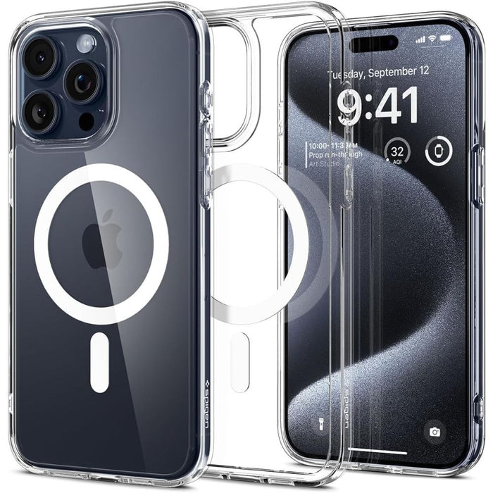 Spigen Ultra Hybrid Mag Case with MagSafe for iPhone 15 Pro - White - Cell phone cases and covers<<<HurtelXML