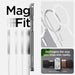 Spigen Ultra Hybrid Mag Case with MagSafe for iPhone 15 - White (Zero One Pattern) - Cell phone cases