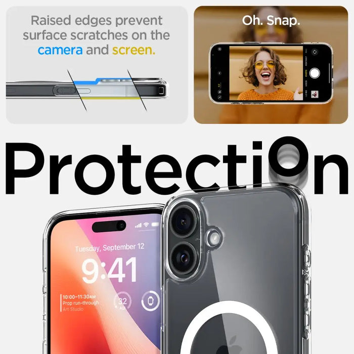 Spigen Ultra Hybrid Mag Case with MagSafe for iPhone 16 Plus - White - Cell phone cases and covers<<<HurtelXML