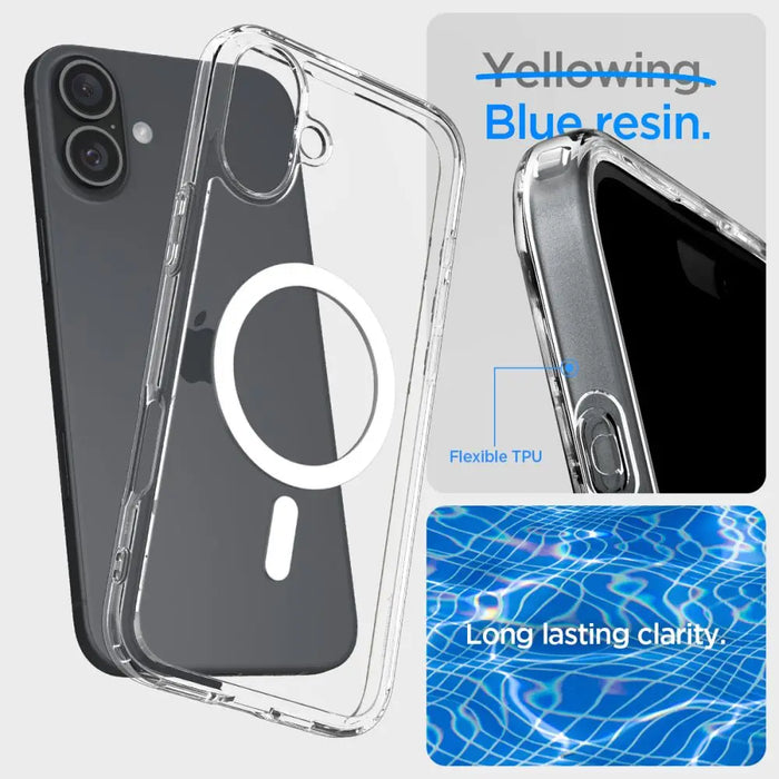 Spigen Ultra Hybrid Mag Case with MagSafe for iPhone 16 Plus - White - Cell phone cases and covers<<<HurtelXML
