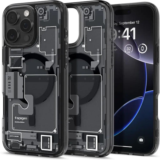 Spigen Ultra Hybrid Mag Case with MagSafe Zero One for iPhone 16 Pro Max - Dark Gray - Cell phone cases