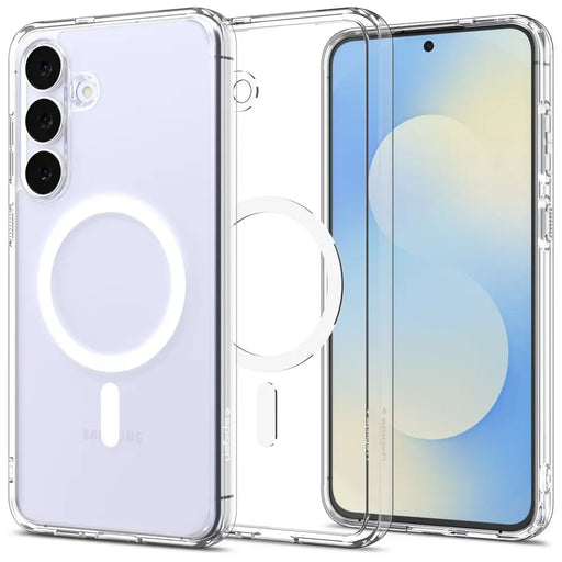 Spigen Ultra Hybrid Mag MagSafe Case for Samsung Galaxy S25 FE - Clear and White - Cell phone cases