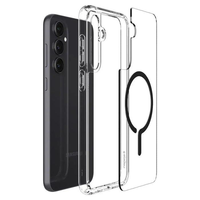 Spigen Ultra Hybrid OneTap Ring Case with MagSafe for Samsung Galaxy S23 FE - Clear Black - Cell phone cases