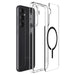 Spigen Ultra Hybrid OneTap Ring Case with MagSafe for Samsung Galaxy S23 FE - Clear Black - Cell phone cases