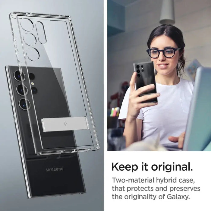 Spigen Ultra Hybrid S Case for Samsung Galaxy S24 Ultra - Transparent - Cell phone cases and covers<<<HurtelXML