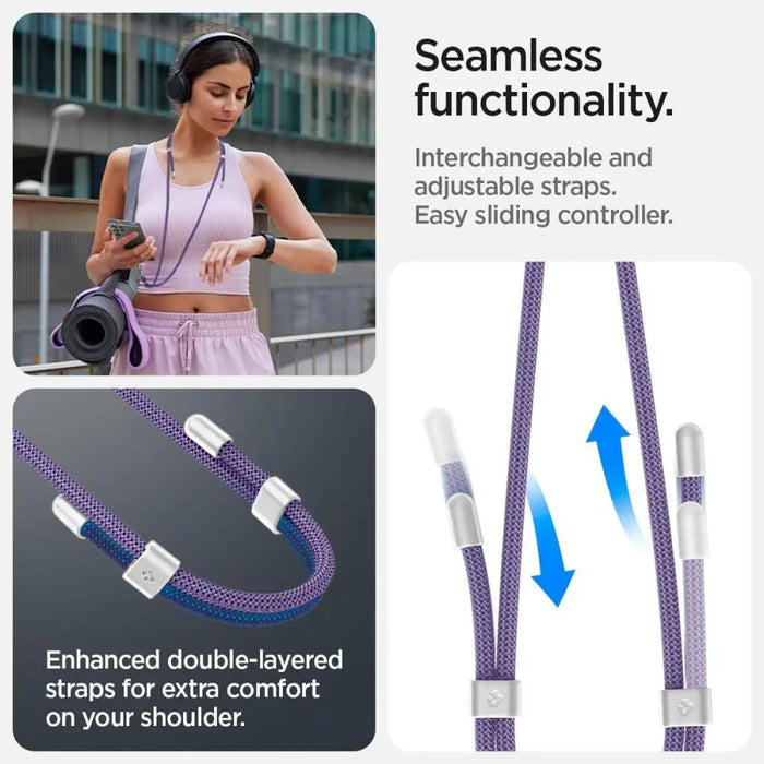 Spigen Universal Set Lanyard and Pendant - Purple - Other cell phone equipment<<<HurtelXML