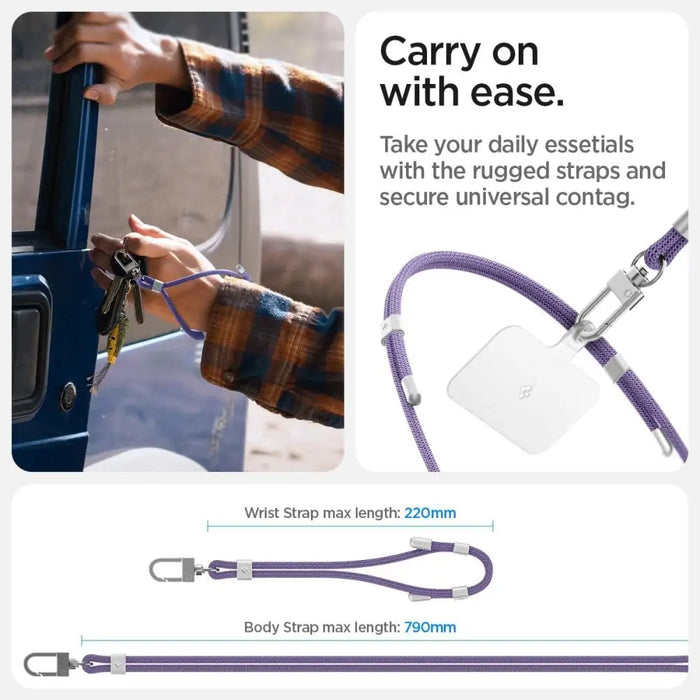 Spigen Universal Set Lanyard and Pendant - Purple - Other cell phone equipment<<<HurtelXML