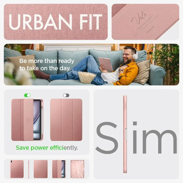 Spigen Urban Fit Case for iPad Air 10.9’’ 4/5 2020-2022 / 11.6’’ 2024 - Pink - Cell phone cases and covers<<<HurtelXML