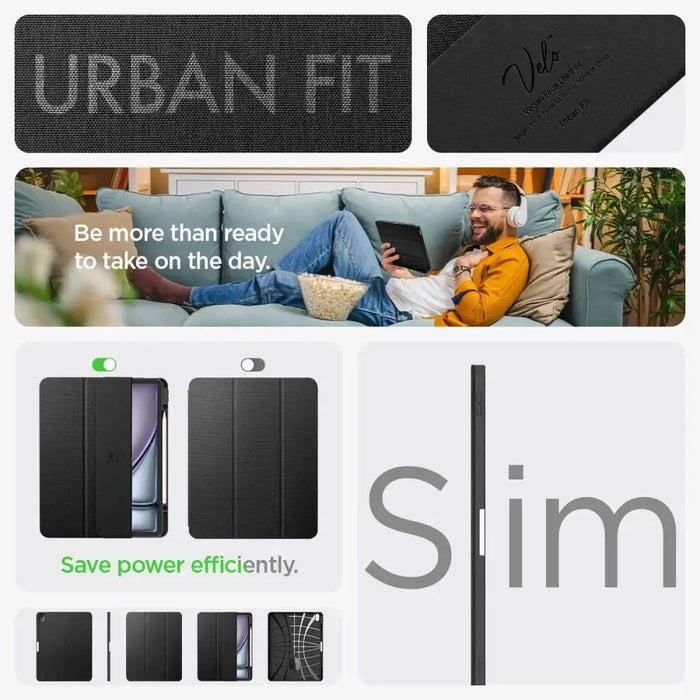 Spigen Urban Fit iPad Air 13’’ 2024 Case - Black - Cell phone cases and covers<<<HurtelXML