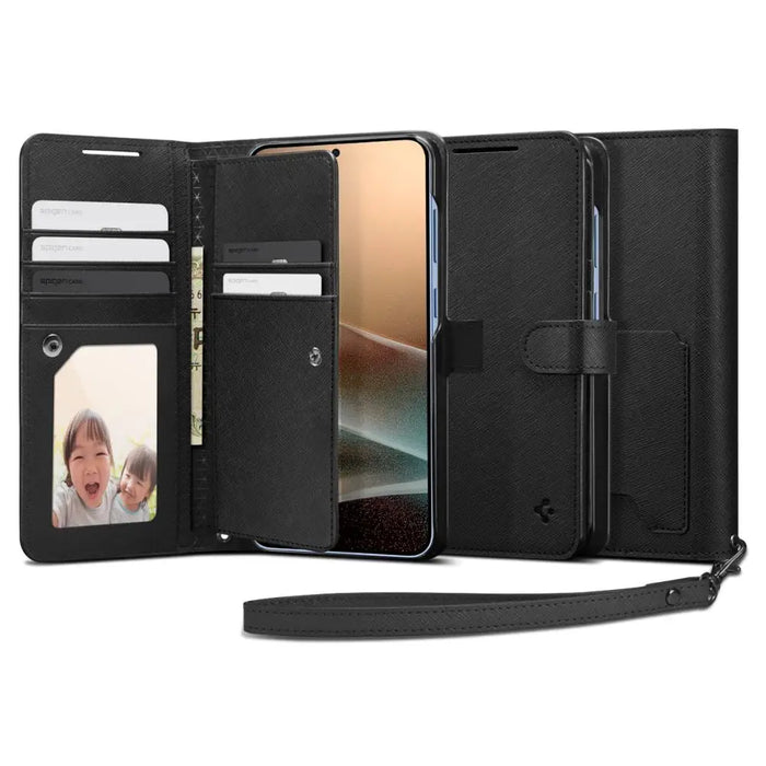 Spigen Wallet ’S’ Case for Samsung Galaxy S25+ - Black - Cell phone cases and covers<<<HurtelXML