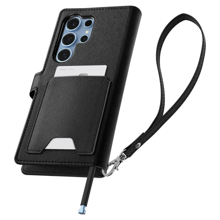 Spigen Wallet ’S’ Case for Samsung Galaxy S25 Ultra - Black - Cell phone cases and covers<<<HurtelXML