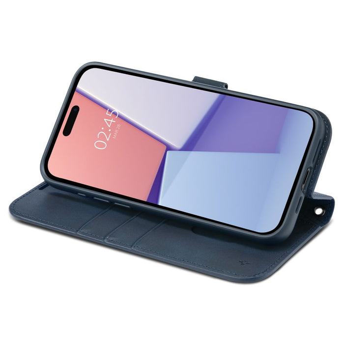 Spigen Wallet S Pro Case for iPhone 15 Pro - Navy Blue - Cell phone cases and covers<<<HurtelXML