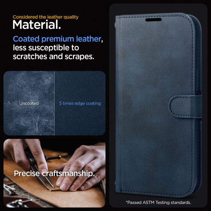 Spigen Wallet S Pro Case for iPhone 15 Pro - Navy Blue - Cell phone cases and covers<<<HurtelXML