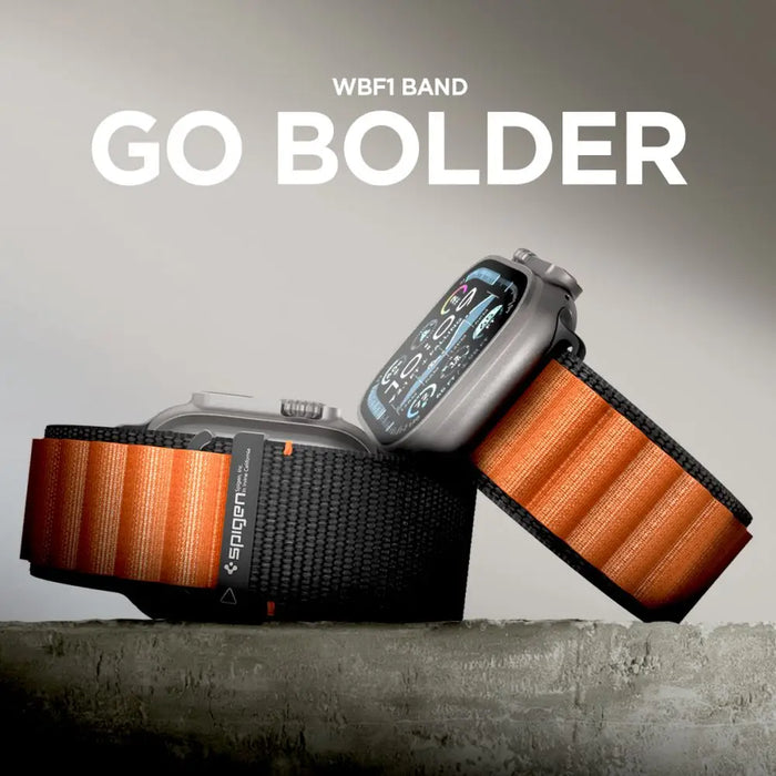 Spigen WBF1 Strap for Apple Watch 44 / 45 / 46 / 49 mm - Black and Orange - Other cell phone equipment<<<HurtelXML