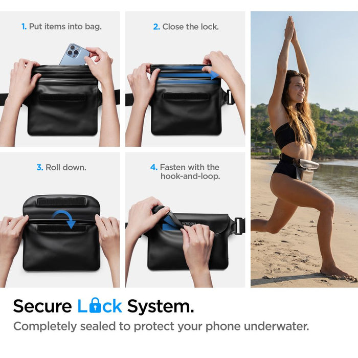 Spigen Aqua Shield A620 Waterproof Hip Bag IPX8 - Black