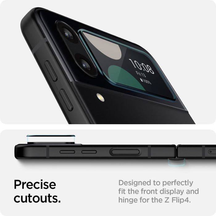 Spigen Glas.tR EZ Fit FC Tempered Glass with Hinge Film for Samsung Galaxy Z Flip 4 - Black 2 pcs.