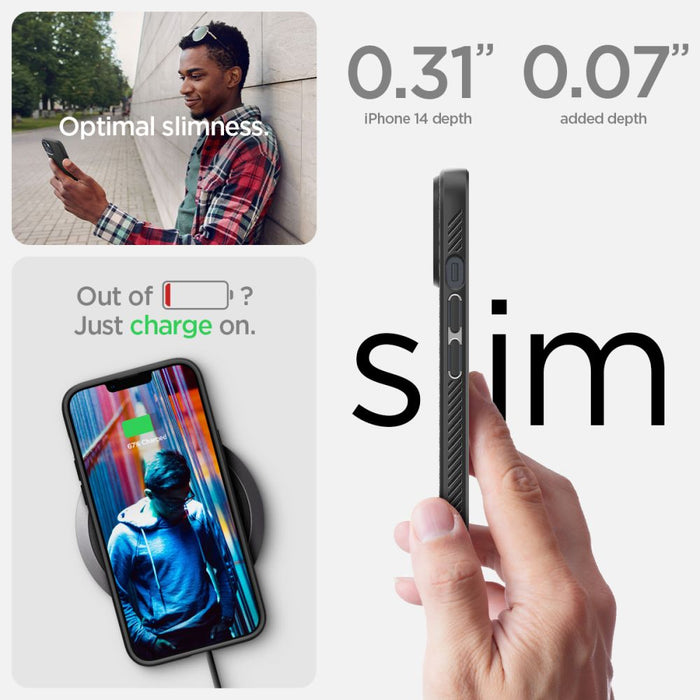 Spigen Liquid Air iPhone 14 Case - Matte Black