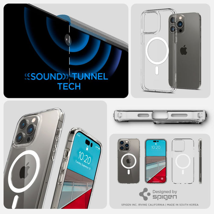 Spigen Ultra Hybrid Mag Case with MagSafe for iPhone 14 Pro - Clear/White