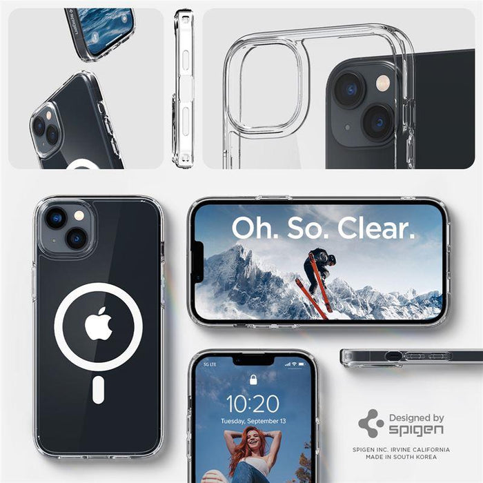 Spigen Ultra Hybrid Mag Case with MagSafe for iPhone 14 - Clear/White