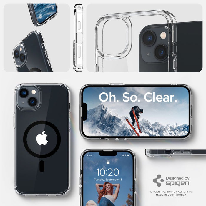Spigen Ultra Hybrid Mag Case with MagSafe for iPhone 14 Plus - Clear Black