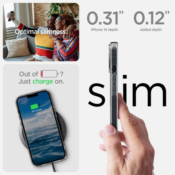Spigen Ultra Hybrid Mag Case with MagSafe for iPhone 14 Plus - Clear Black