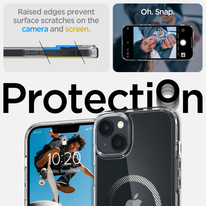 Spigen Ultra Hybrid Mag Case with MagSafe for iPhone 14 Plus - Clear Gray