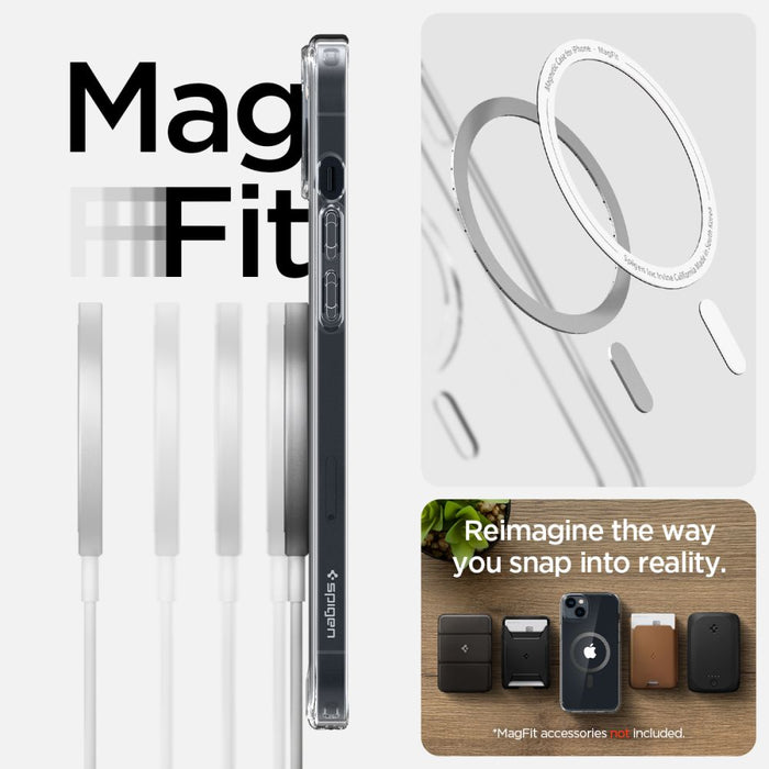 Spigen Ultra Hybrid Mag Case with MagSafe for iPhone 14 Plus - Clear Gray