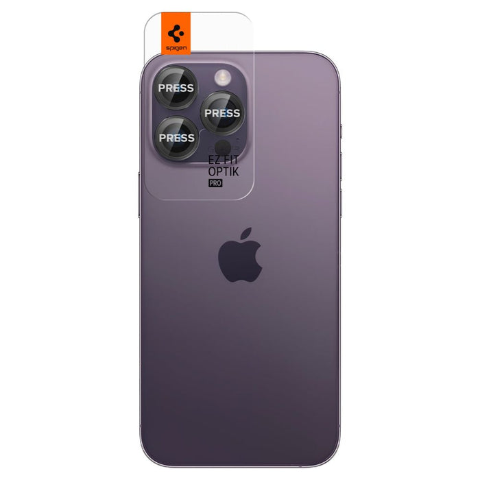 Spigen Glas.tR EZ Fit Optik Camera Protector for iPhone 14 Pro / Pro Max / 15 Pro / Pro Max / 16 Pro / Pro Max 17 Pro / 17 Pro Max - Black 2 pcs.