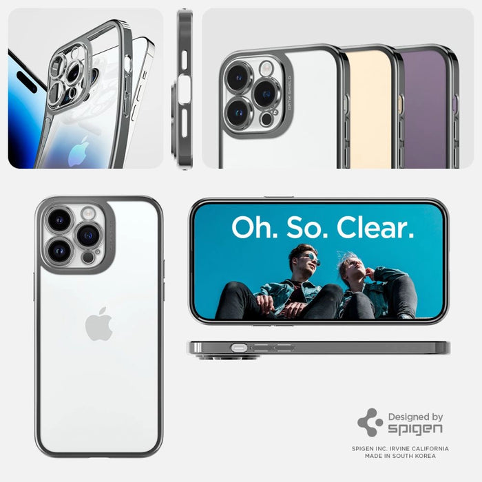 Spigen Optik Crystal iPhone 14 Pro Case - Clear Gray