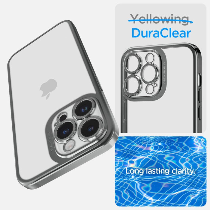 Spigen Optik Crystal iPhone 14 Pro Case - Clear Gray
