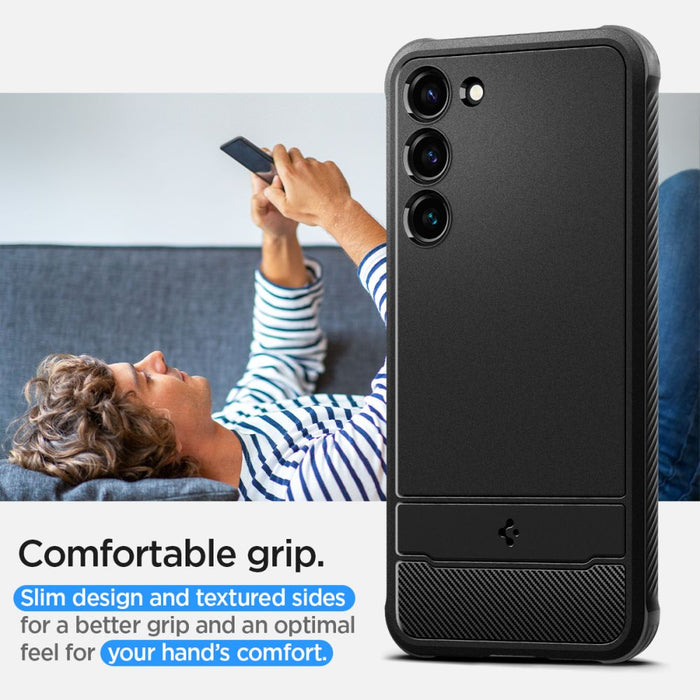 Spigen Rugged Armor Case for Samsung Galaxy S23 - Matte Black