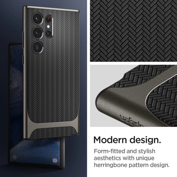 Spigen Neo Hybrid Case for Samsung Galaxy S23 Ultra - Metallic Gray
