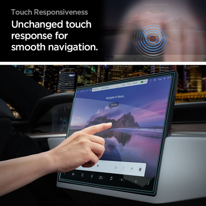 Spigen Glas.tR EZ Fit Tempered Glass for Tesla Model X 2022 / Model S 2021 - Black