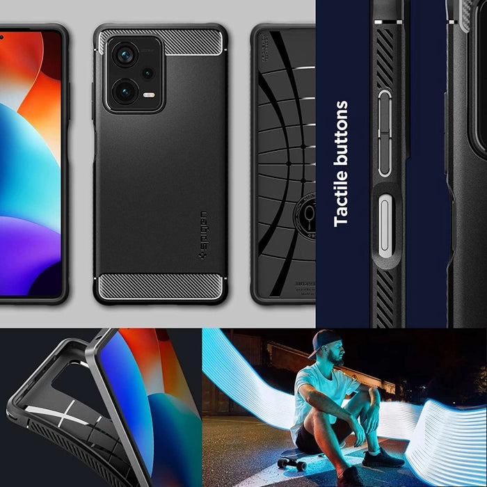 Spigen Rugged Armor case for Xiaomi Redmi Note 12 Pro+ 5G - matte black