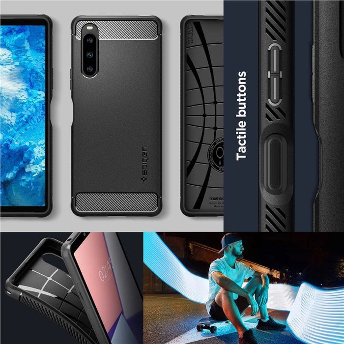 Spigen Rugged Armor Case for Sony Xperia 10 V - Matte Black