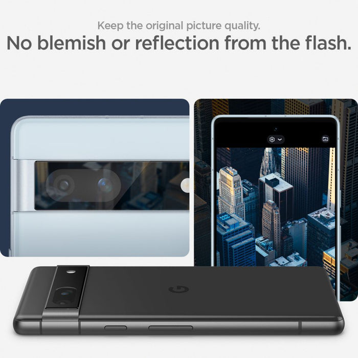 Spigen Glas.tR EZ Fit Optik Camera Protector for Google Pixel 7A - Black 2 pcs.