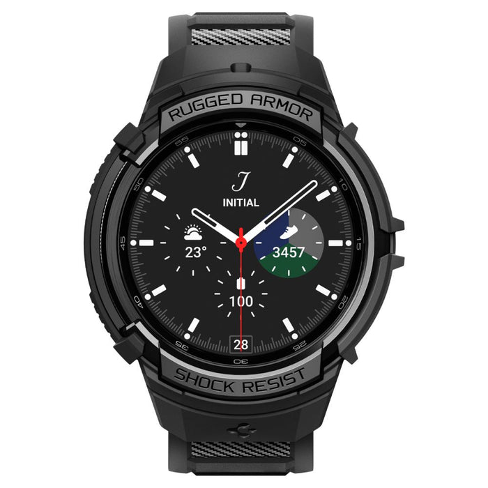 Spigen Rugged Armor Pro Case with Strap for Samsung Galaxy Watch 6 Classic (47mm) - Black