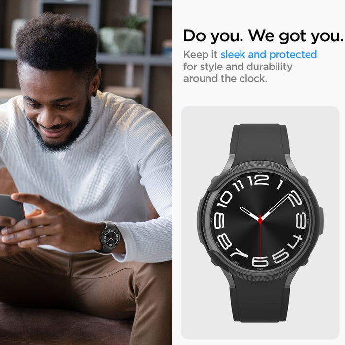 Spigen Liquid Air Case for Samsung Galaxy Watch 6 Classic (47mm) - Matte Black