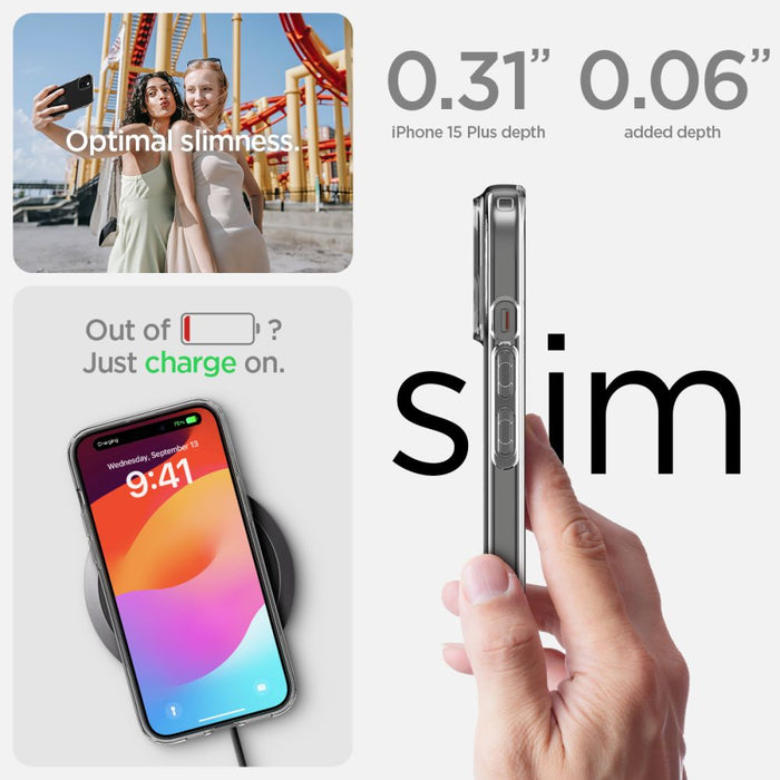 Spigen Liquid Crystal iPhone 15 Plus Case - Clear