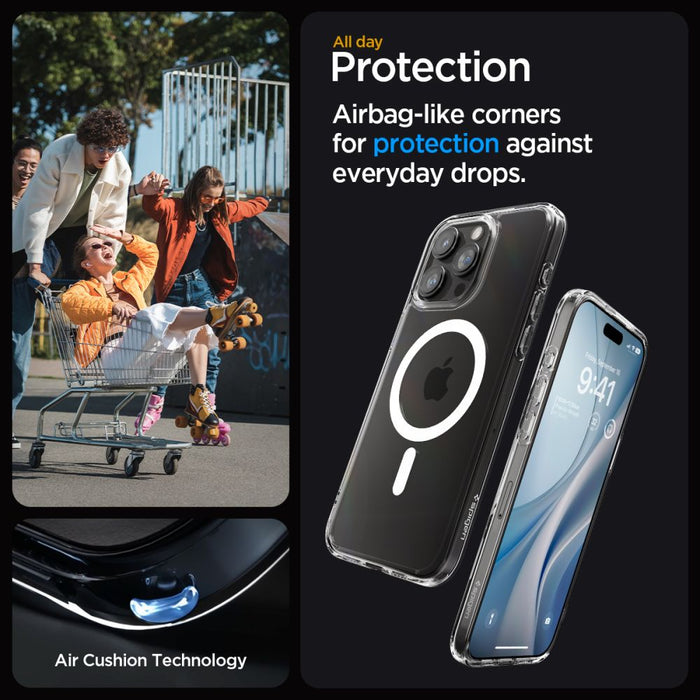 Spigen Ultra Hybrid Mag Case with MagSafe for iPhone 15 Pro Max - White