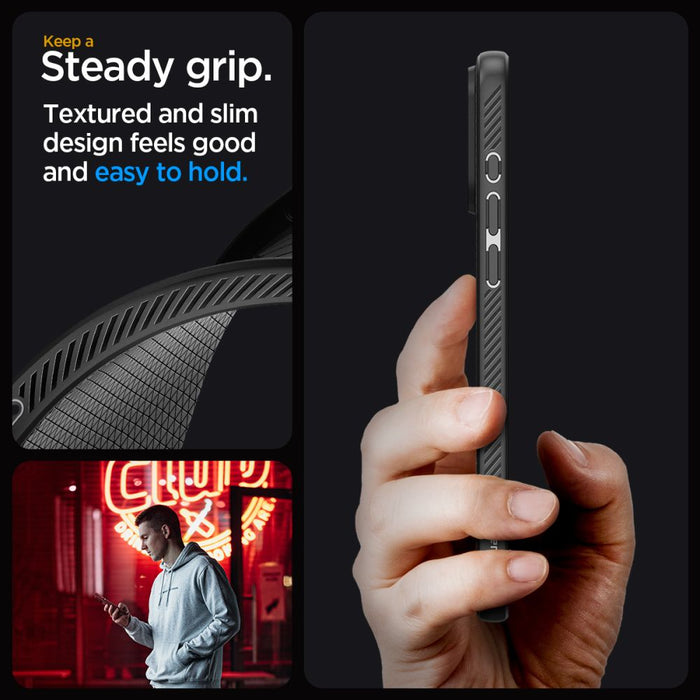 Spigen Liquid Air Case for iPhone 15 Pro Max - Matte Black