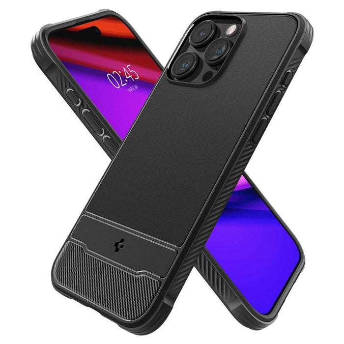 Spigen Rugged Armor Mag Case with MagSafe for iPhone 15 Pro Max - Matte Black