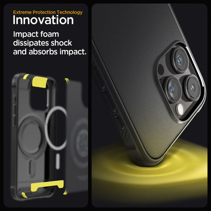 Spigen Rugged Armor Mag Case with MagSafe for iPhone 15 Pro Max - Matte Black