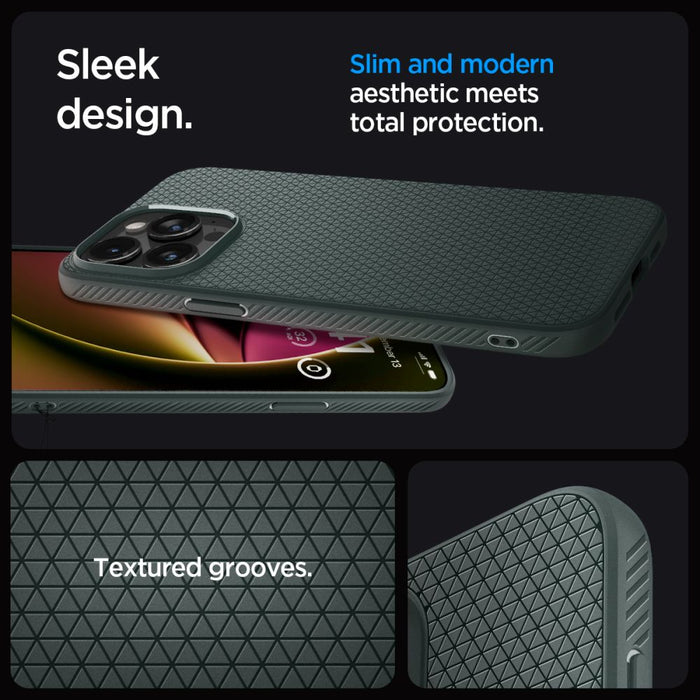 Spigen Liquid Air iPhone 15 Pro Max Case - Dark Green