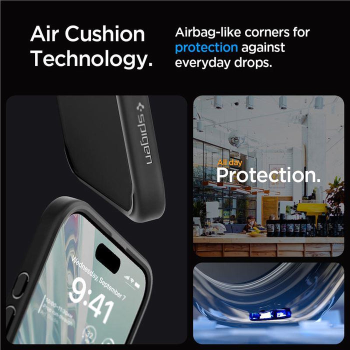 Spigen Crystal Hybrid iPhone 15 Pro Case - Black